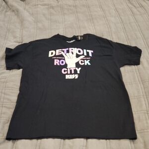 Kiss Black Detroit Rock City Tee Size L, New With Tags!